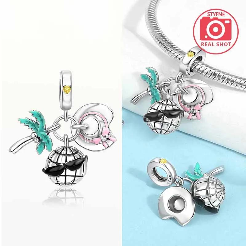 Exquisite Charms Copper Original Green Beer Bottle Sunflower Beads Fit Bracelet Women Jewelry Accessory Diy Gifts