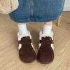 Zapatos para Mujer Plus Cálidos Acolchados Elegantes Con Tacones Bajos Botas de Nieve para Mujer Cómodos No Resbaladizos Pu Primavera 2025 Bota Cómoda