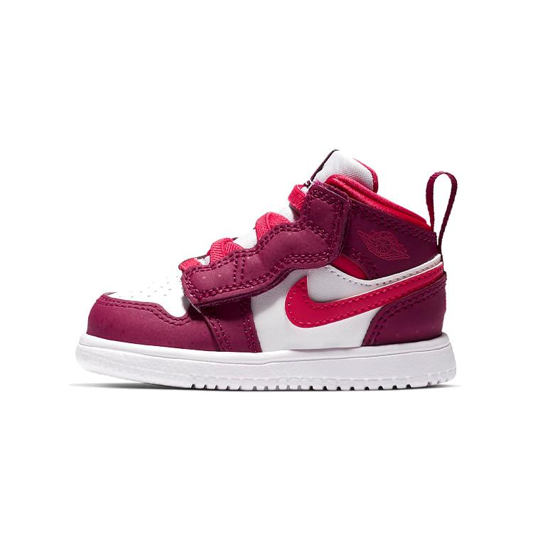 

New Jordan Air Jordan 1 Mid Alt High Top Toddler Shoes Rose Red Infant And Toddler AT4613-661 18.5