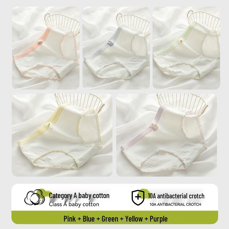 Girls' Pure Cotton Antibacterial Briefs for Teens