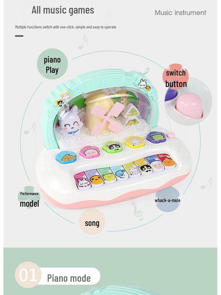 Baby Musical Piano Toy for Early Education, 6-12 Months Boys & Girls