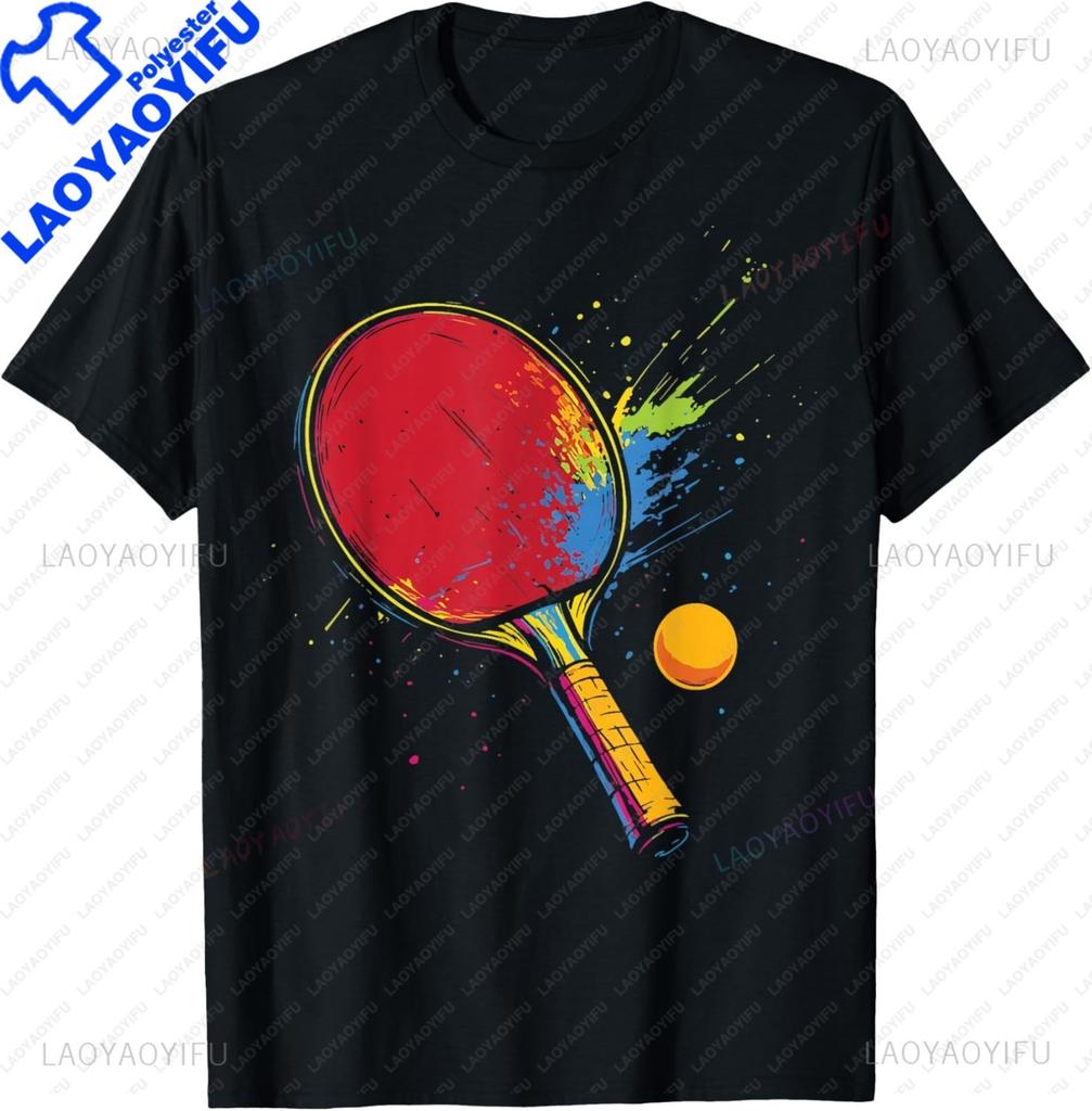 Table Tennis Colorful Ping Pong Tshirt Really Loves Table Tennis Tshirt Y2k Harajuku Kawayi Vintage Clothes Ropa Hombre