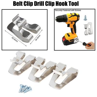 Gürtelclip Haken 1/3 Stück 18V Clip Haken Bohrer Gürtel Silber