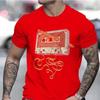 Unisexs Vintage Cassette Tape With Pencil Tshirt Shirts For Guys Funny Graphic Tees Birthday Clothes Fashion Casual Unisexs Tees