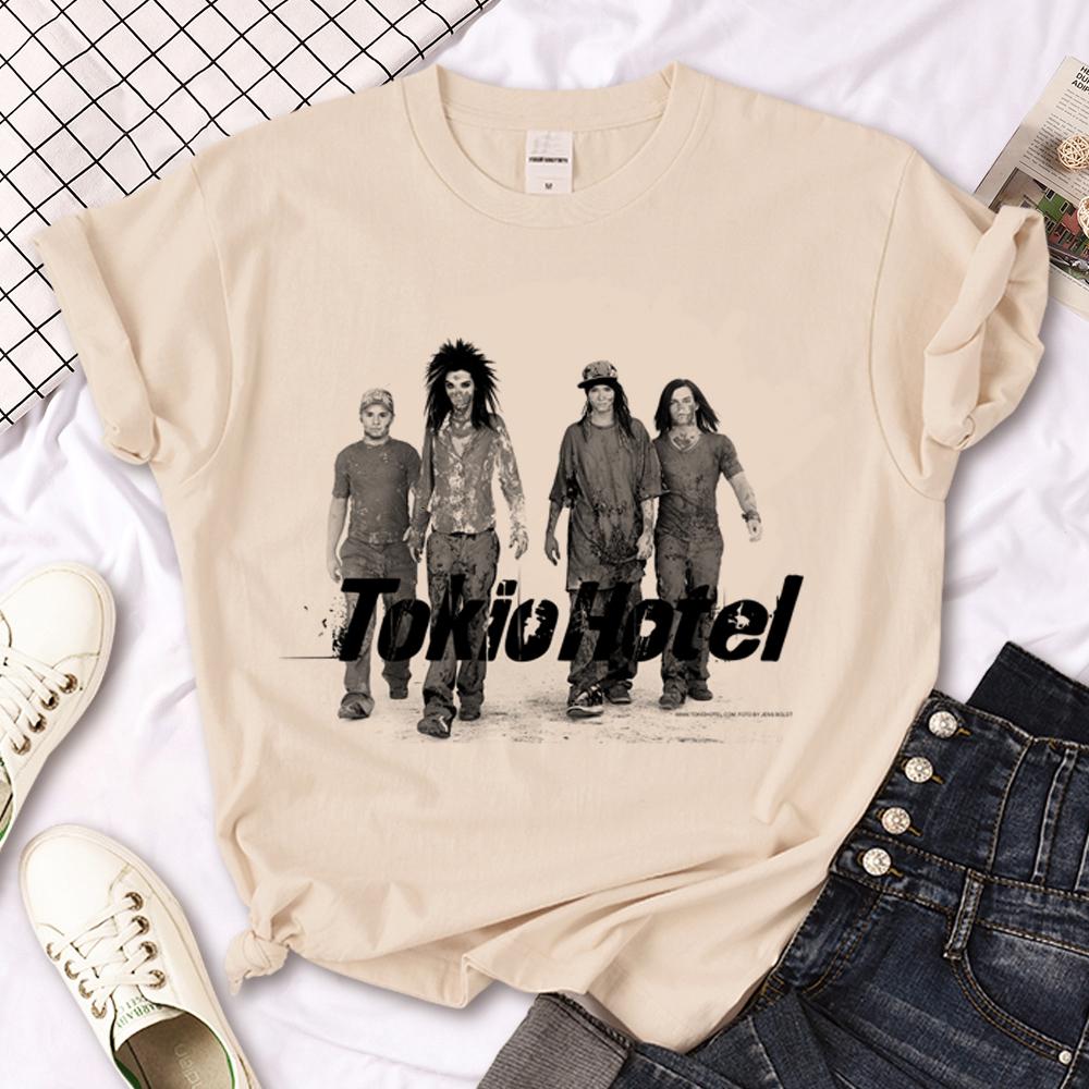 Tokio Hotel t shirt girl streetwear Breathable harajuku anime 2000s 80s tshirt University Punk 2000s 80s streetwear Women