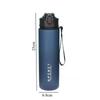 750ML Leak-Proof Sports Water Bottle with Straw and Carrying Loop BPA-Free Portable Mug with Seal Lid for Fitness Camping