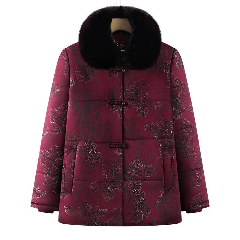 Yalu Women's Winter Fur Collar Cotton Coat