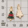 Christmas Oil Drip Alloy Small Pendant Bracelet Necklace Pendant Handmade Diy Material Jewelry Accessories