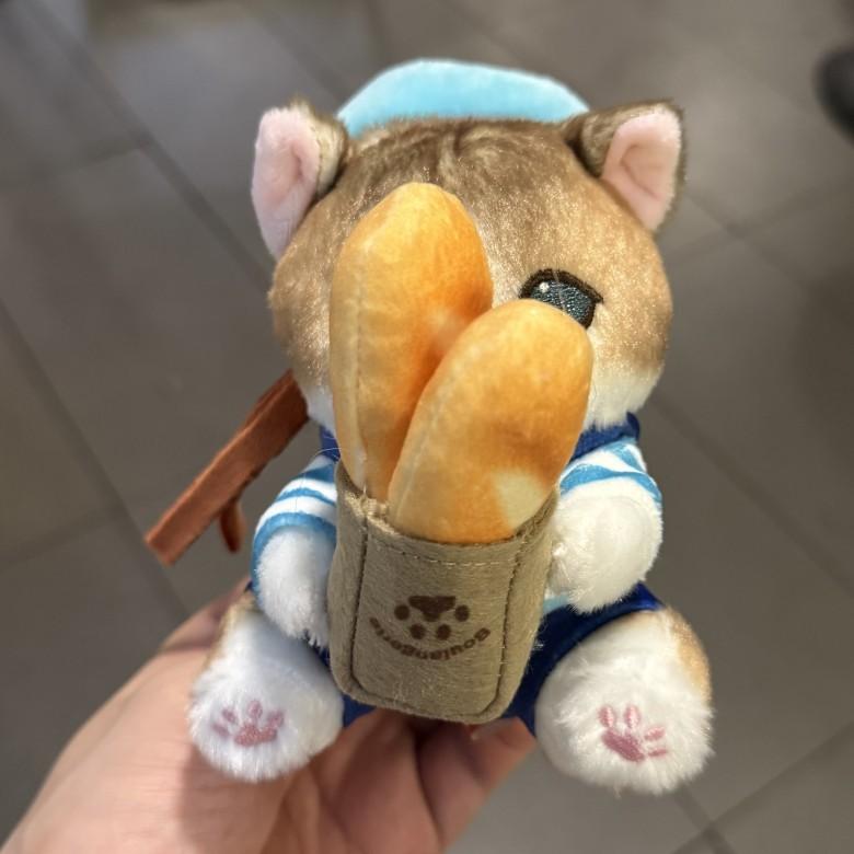 

Shark Cat Travel Plush Toy With Cartoon Design For Girls Backpack Decor Bread Cat