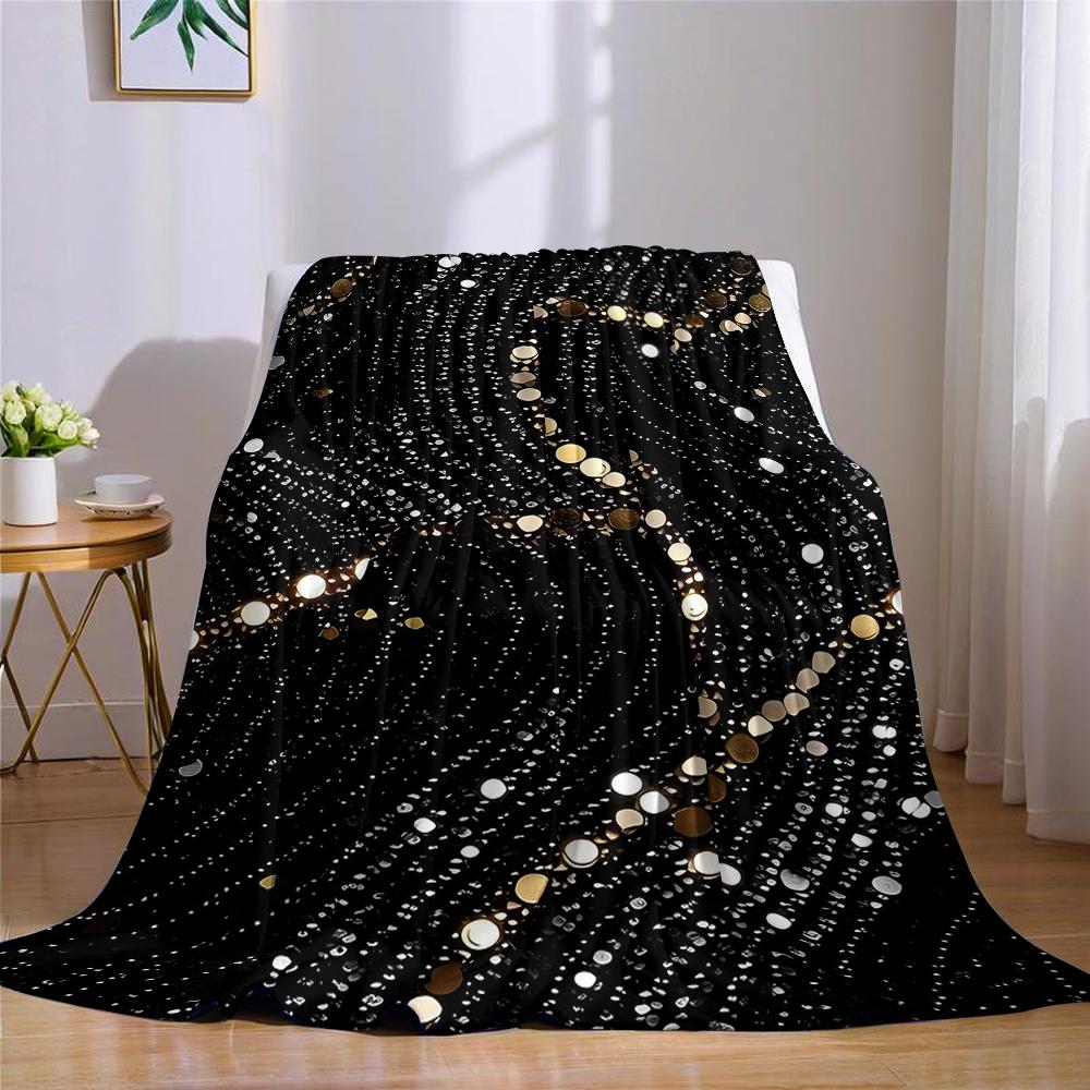 Glimmer Veil Flanelldecke Warm Weich Halloween Weihnachten Sofa Warm Gemütlich Dekoratives Dekor Geschenk für Alle Jahreszeiten