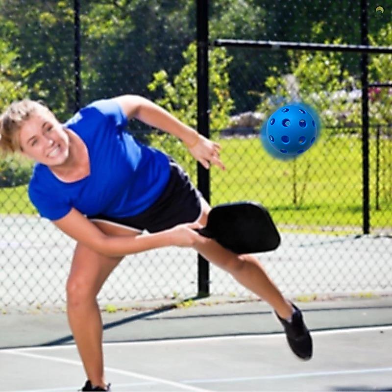High Quality 6Pcs Courts 40 Holes Pickle Balls Pickleball Training With High-Bounce Pickleballs Colorful Pickleball
