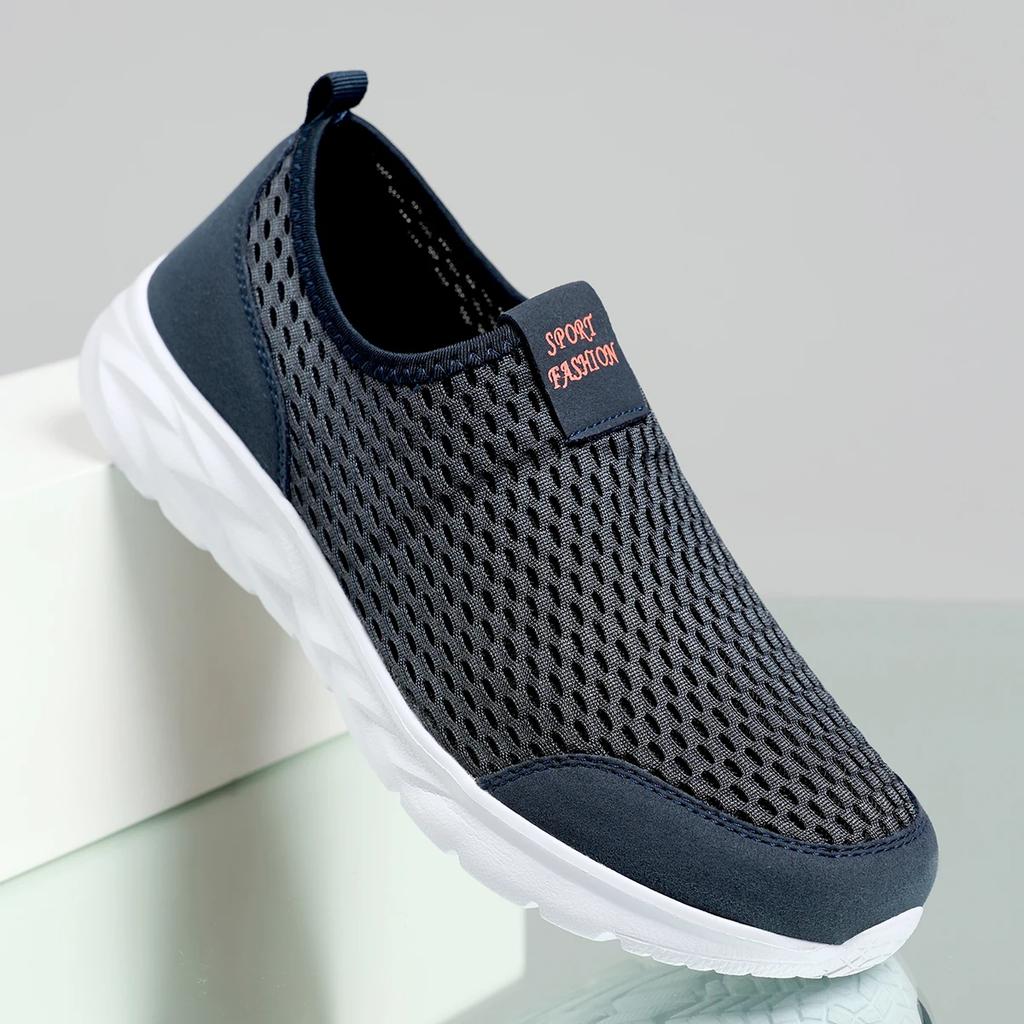 Fashion Men Shoes Slip On Fashion Sneakers Male Sport Running Shoes Breathable Gym Training Walking Tennis Shoes Non Slip Workout Flats