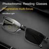 Ultralight Flexible Legs Photochromic Progressive Multifocal Reading Glasses Men Anti Blue Light Women Presbyopia Glasses