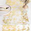 Neuer 9M Glitzernder Goldener Silberner Farb-Tischläufer Pailletten Bronzierter Tischdecke Folien Dekoration Zuhause Hochzeit Geburtstag Tischdecke