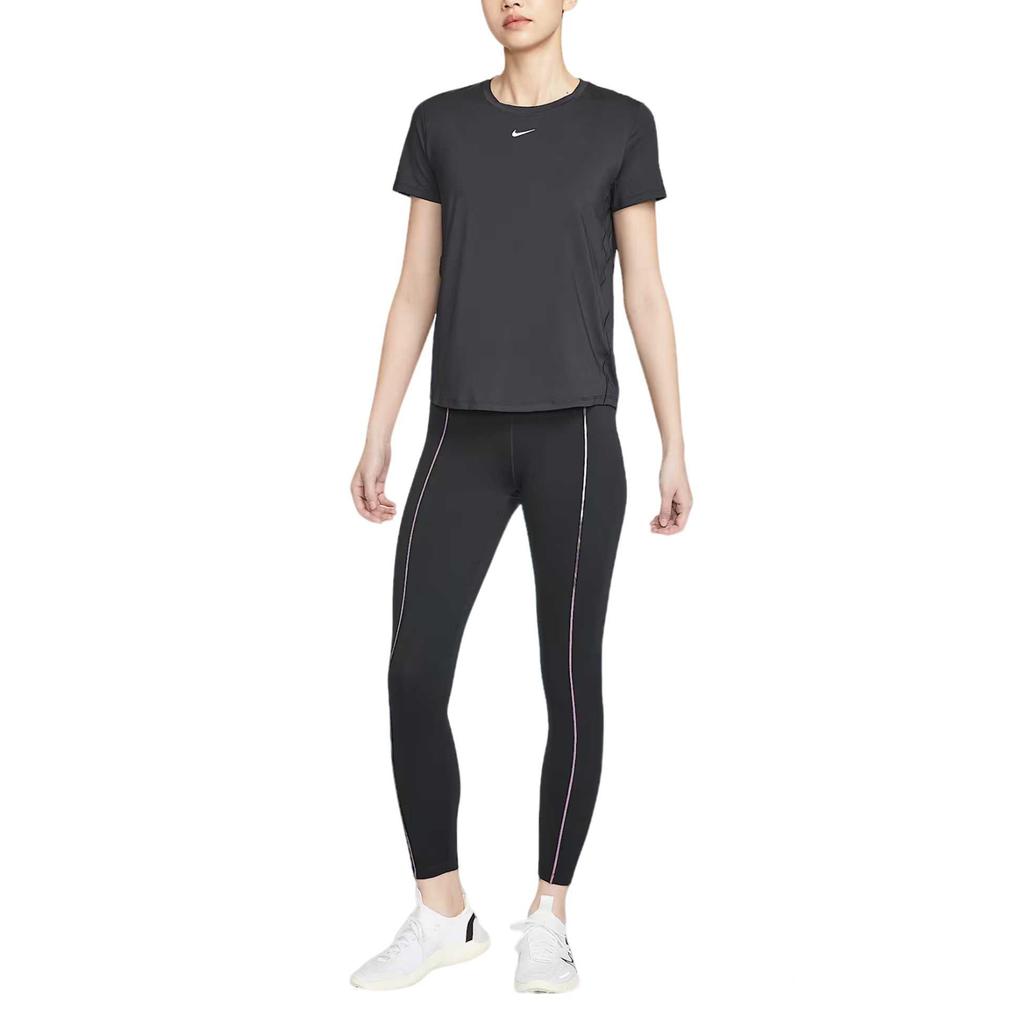 Nike Dri-Fit One Classic Moisture-Wicking Quick-Dry Breathable Solid Color Regular T-Shirt Women tops FN2799-013