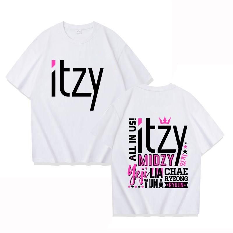 Neue Kpop Bedruckte T-Shirts Mode Damen Sommer T-Shirt Fans Lässig Kurzarm Rundhals Tops T-Shirts