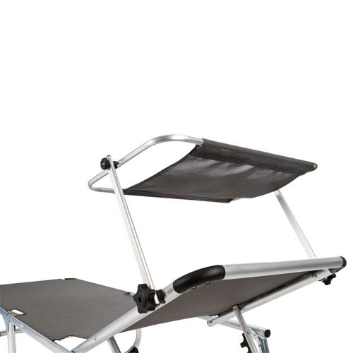 Tumbona de jardín con dosel solar - Ajustable