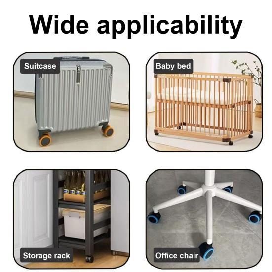 8 ks krytů na kolečka na zavazadla, silné, snižují hluk, ochrana koleček, zabraňují poškrábání, protiskluzové kryty na kolečka kufrů, odolné proti opotřebení, vodotěsné, kola