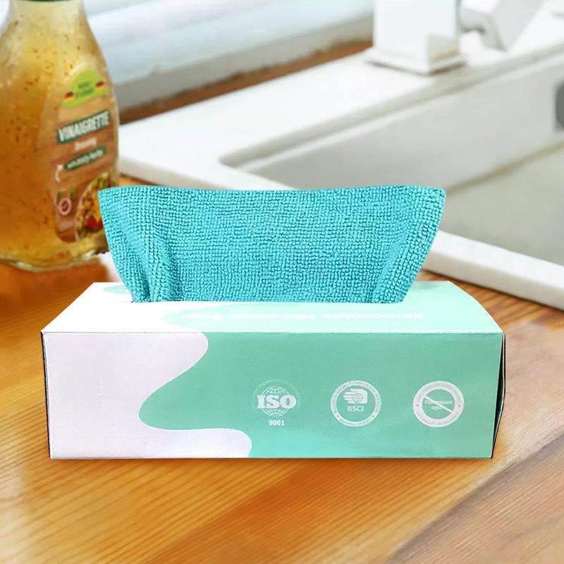 Removable Disposable Lazy Rag Microfiber Kitchen Dishwashing Cloth Cleaning Cloth Thickened Decontamination Cleaning Cloth
