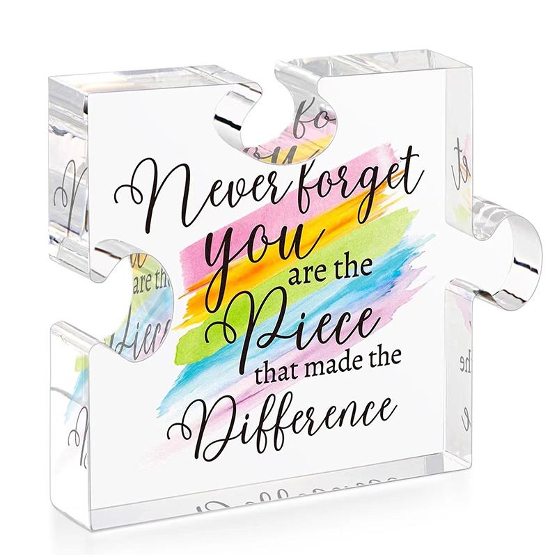 Kreatywna Nieregularna Akrylowa Układanka Graficzna Tabliczka Sezon Absolutoryjny Dziękuję Nauczycielowi Tabliczka z Błogosławieństwem Dekoracja na Biurko Biurowe Prezent