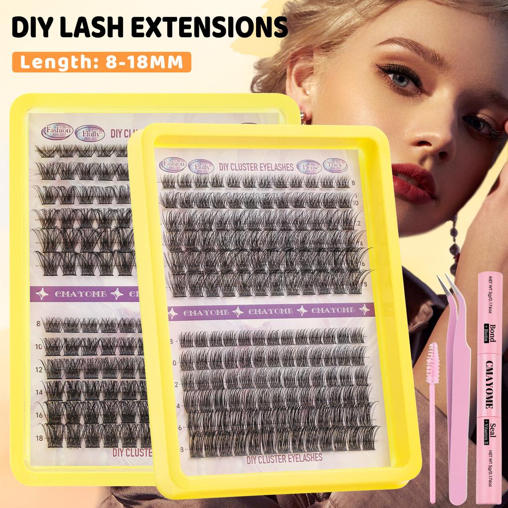 150 Tufts Of D-Song Single Tufts Of False Eyelashes 8-18Mmdiy Segmented Grafting Of Thick Eyelashes