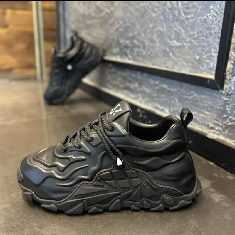 

Sneakers men s youth thick-soled two-color splicing casual shoes, spring and autumn new dad shoes men s shoes xlz 43 чорний