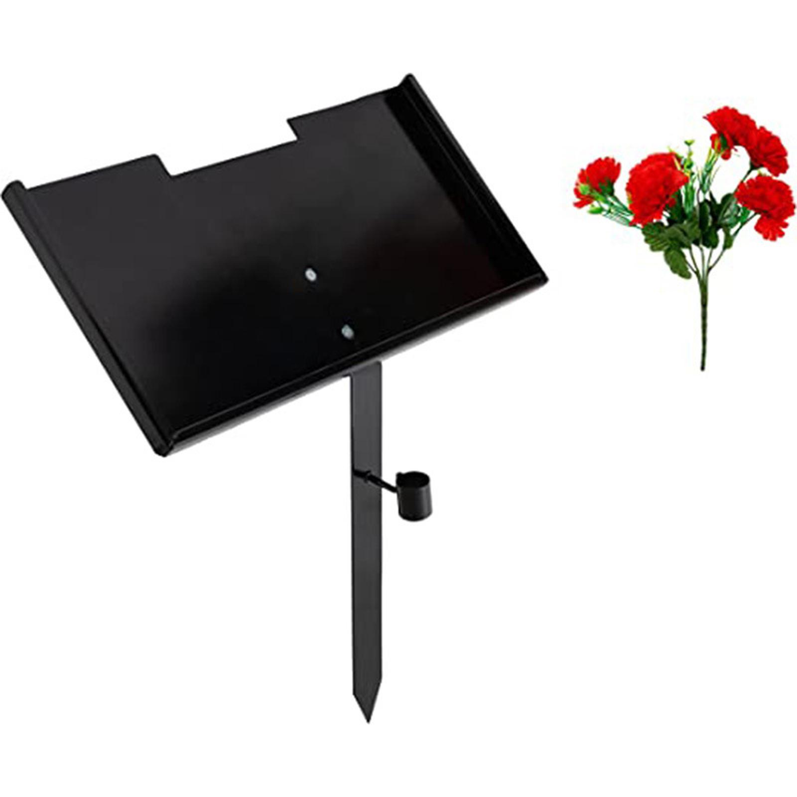 

Кованый железный держатель для надгробия, держатель для памятного камня для возлюбленного, колышек для таблички с именем питомца, металлическая табличка One Size чёрный