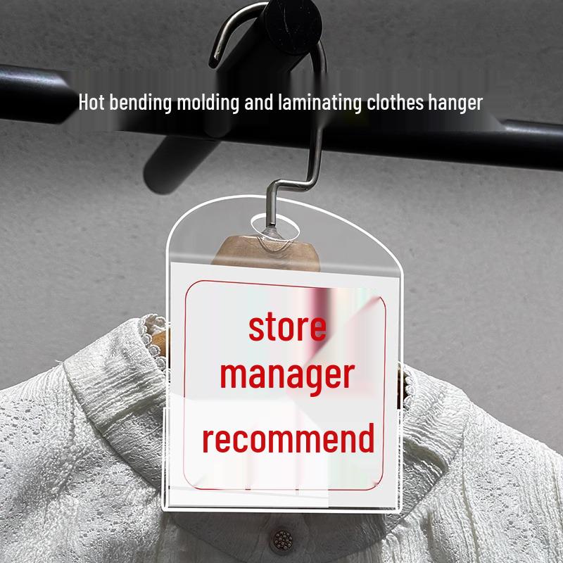 Promotional Clothing Store Hang Tag: Price, Discount, Recommended Label for Shelf Display