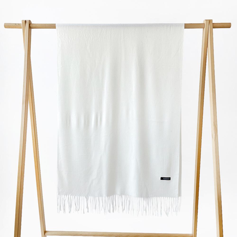 Autumn and winter scarf women's monochrome sheep sticky imitation cashmere scarf warm shawl versatile fringed scarf shawl