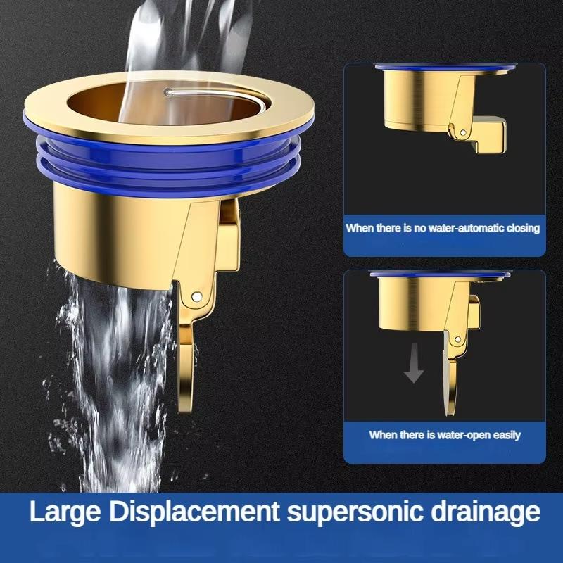 Floor Drain Core Floor Shower Drain Stopper Insectproof Counter-Odor Deodorization Toilet Kitchen Bathroom Toilet Sewer All Copper
