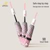 Children's Automatic Rounded Corner Umbrella with Anti-Rebound, UV Protection, Reflective Strips for All-Weather
