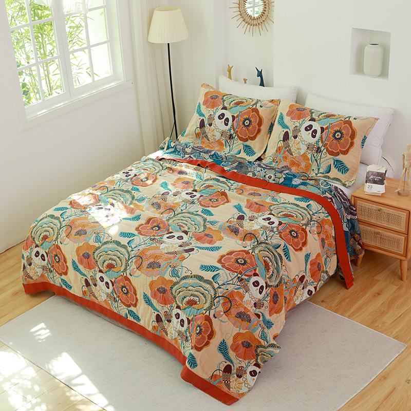 2025 Neue reine Baumwoll-Mulltuch-Decke für Sommer & Büro-Nickerchen