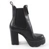 Great LOUIS VUITTON short boots Monogram leather black leather Women 35 Used