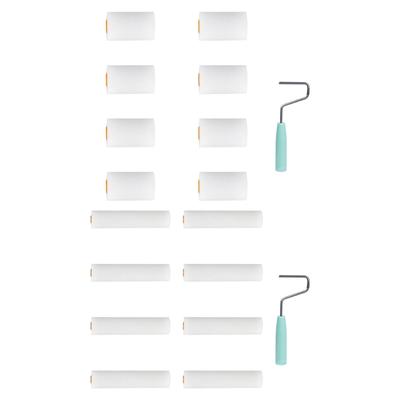 Set da 9 Pezzi di Mini Rullo in Schiuma con Basi d'Acqua Rullo per Pittura Rullo di Dettaglio Strumento per Miglioramento Casa e Progetti Creativi