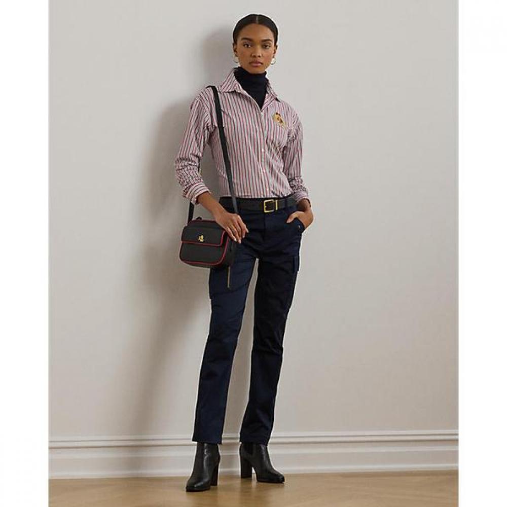 Camisa de tela a rayas de corte relajado de Lauren Ralph Lauren Wmlrshts6820450410 