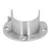 6 Sets 32mm Wardrobe Brackets Stainless Steel Heavy Duty U Shaped Closet Rod End Support with Screws