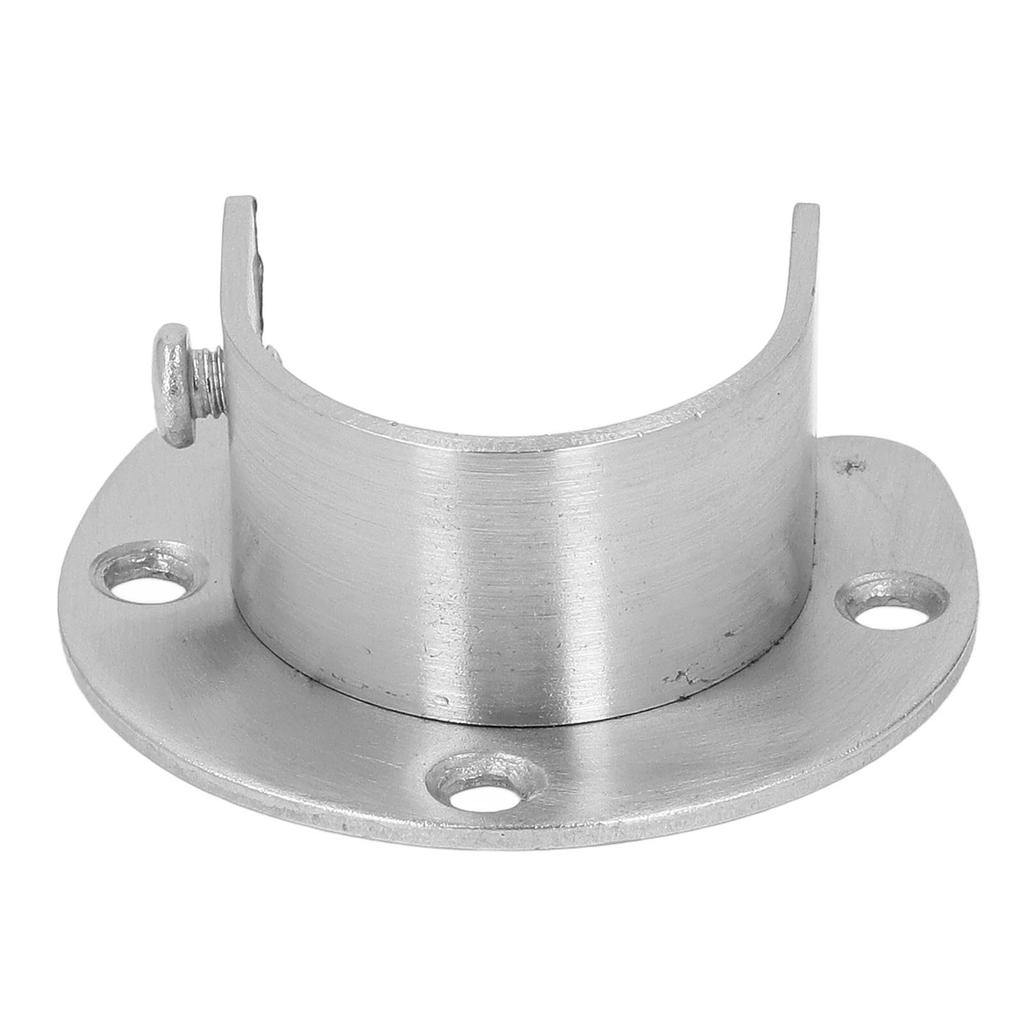 6 Sets 32mm Wardrobe Brackets Stainless Steel Heavy Duty U Shaped Closet Rod End Support with Screws