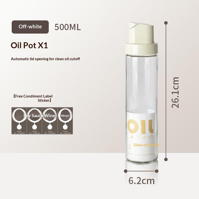 2026 New Household Kitchen Soybean Vinegar Spice Bottle Set Glass Leakproof Aroma Spice Wine Dedicated Non-Hanging Oil Jar