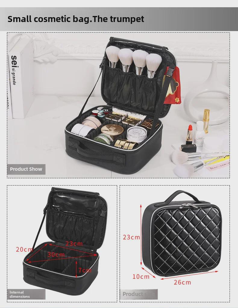 Large-Capacity Makeup Storage Bag: Portable Organizer for Brushes, Tools, Nails, and Eyelash Accessories