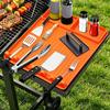 Silicone Mat Grill Tool Tray Raised Lip Grill Buddy Mat Reusable Grill Mat  BBQ Tool Storage