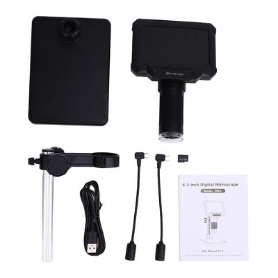 4.3 Digital Microscope, 1000X Magnification, 1080P HD Coin Microscope Magnifier with 10MP Camera, LCD Screen, 32GB TF