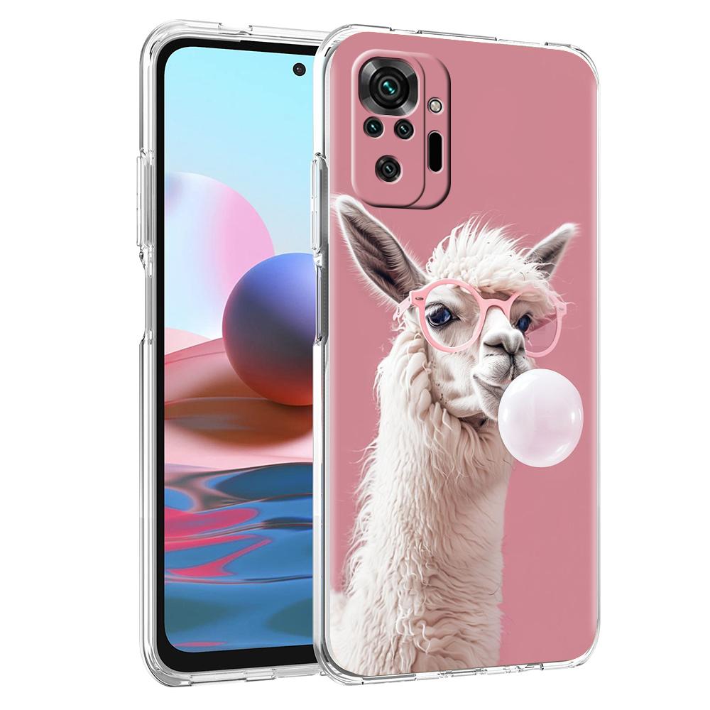 

Transparent Phone Case for Redmi 13C 12C 10C Note 13 12 11 11T K40 Gaming Plus Pro 4G 5G Soft TPU Cover Shell Cute Alpaca Donkey Note 11 4G