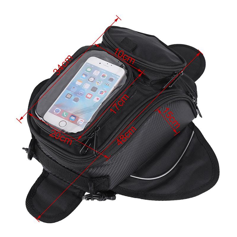LMoDri Motorcycle Tank Bag Oil Fuel Bag Magnetic Moto Saddle Luggage GPS Phone Bag Bigger Window Suitcase For iPhone