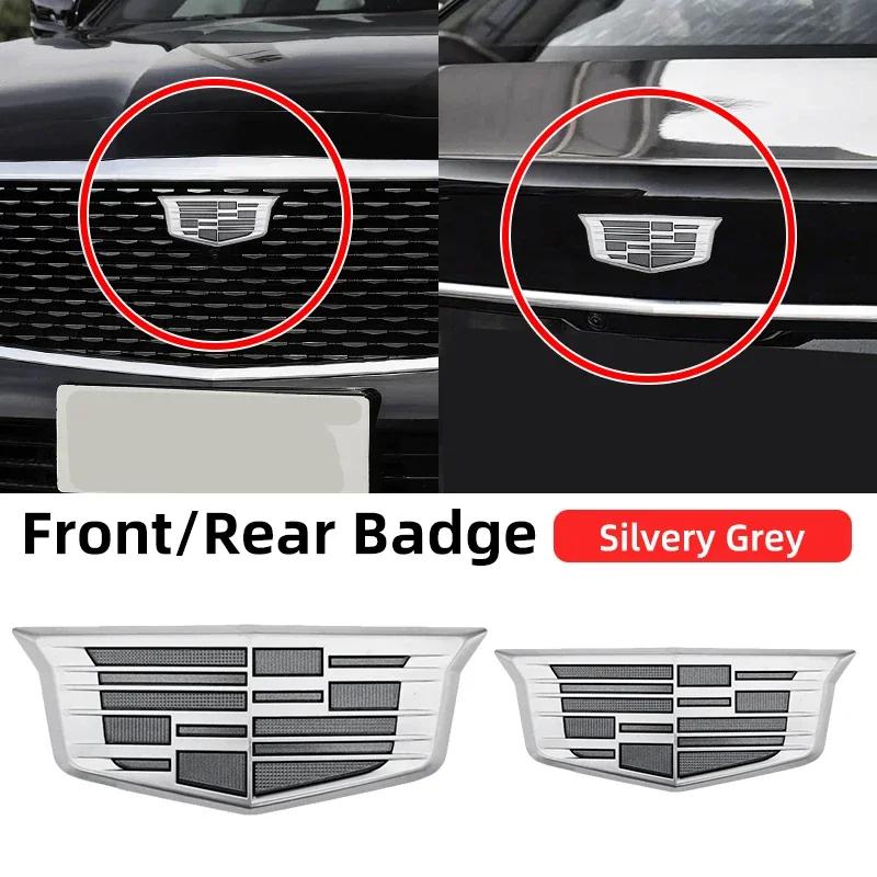 ABS For Cadillac Logo CT4 CT5 CT6 XT4 XT5 XT6 ATS XTS Car Front Grille Emblem Cover Rear Trunk Badge Auto Exterior Accessories