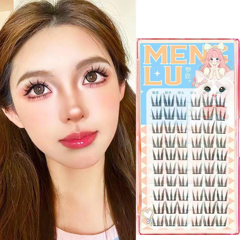 Diy Clusters Eyelash Extension Mix Dovetail Individual Lashes Volume False Eyelashes Natural Segmented Eyelash Bundles Makeup