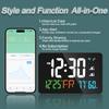   WiFi Desktop Clock Calendar Intelligent Thermometer Hygrometer with Digital LED Display Support WIFI Auto-CalibrationCelsius4-    Br