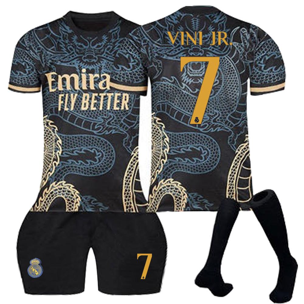 2324 Real Madrid Football Jersey Dragon Pattern Black