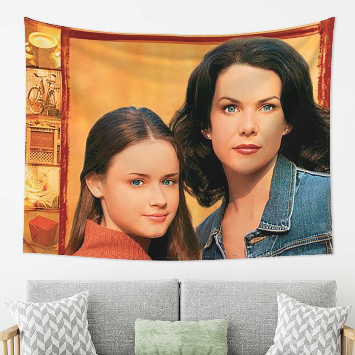 

Gilmore Girls Graffiti Tapestry Wall Hanging Aesthetic Home Decoration Tapestries for Living Room Bedroom 74x94cm(29x37in)
