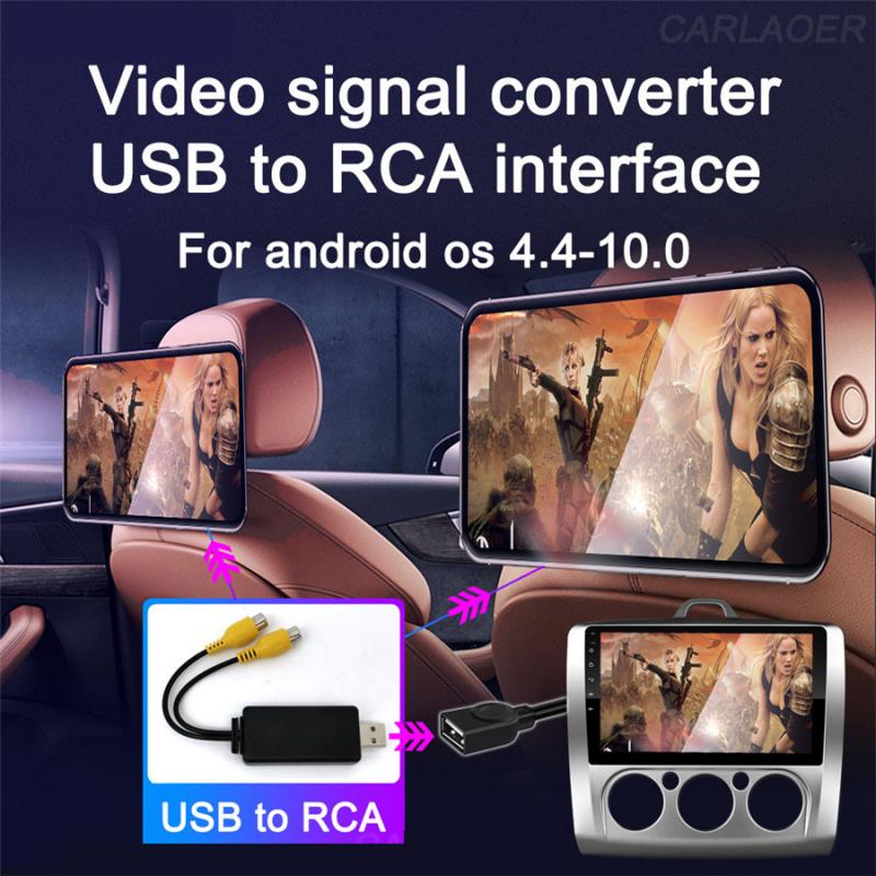 1× Video Output Adapter Converter Usb To Rca Interface For Android Stereo Player