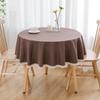 Round Tablecloth - High-End, Waterproof, Oil-Proof, Wash-Free, Imitation Cotton and Linen for Dining or Coffee Tables